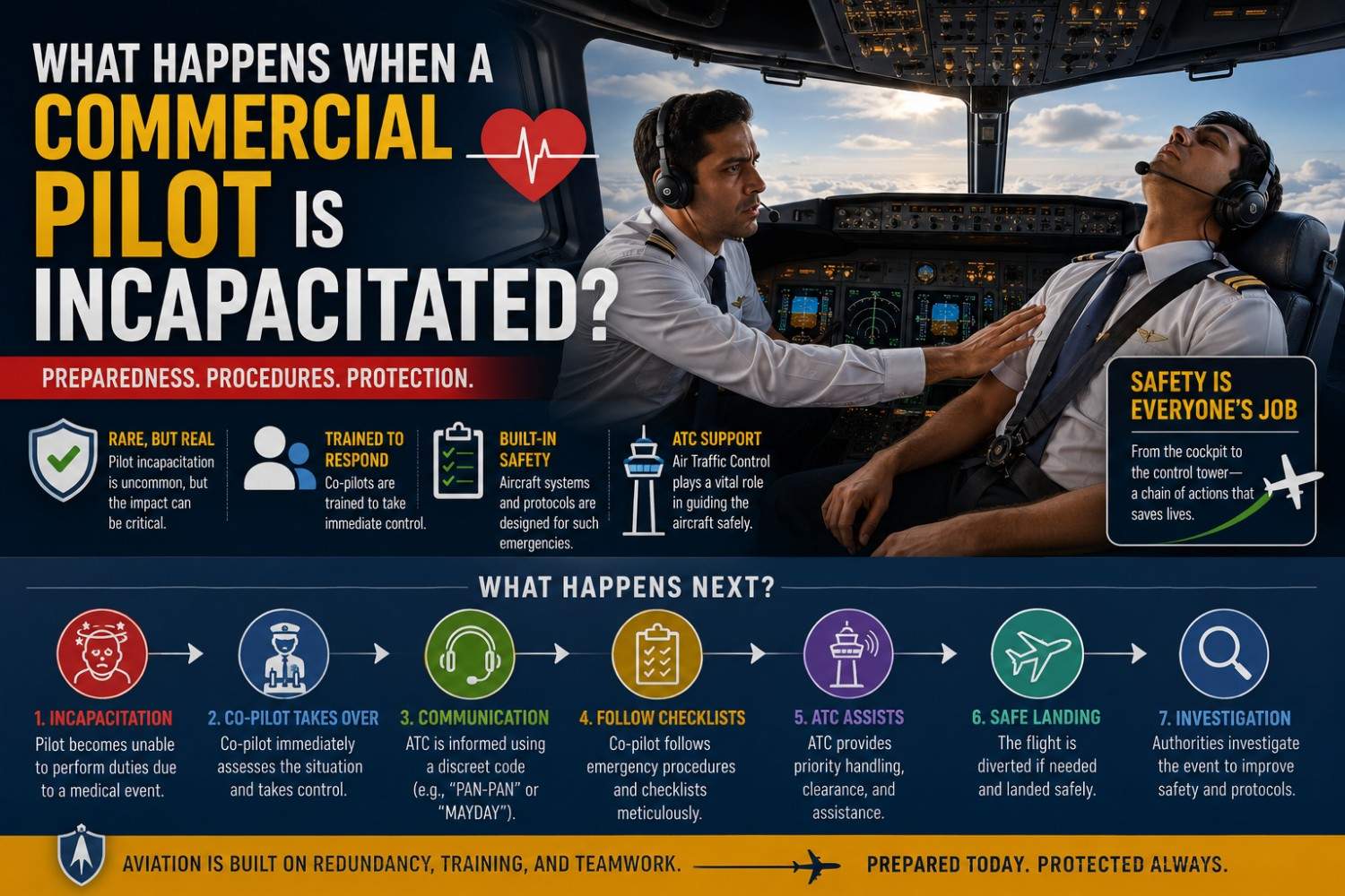 What Happens When a Commercial Pilot is Incapacitated?