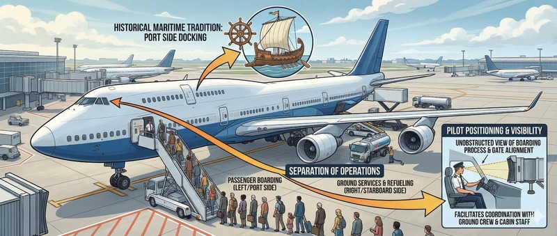 Why Pilot Positioning Supports Left Side Boarding? - image 1