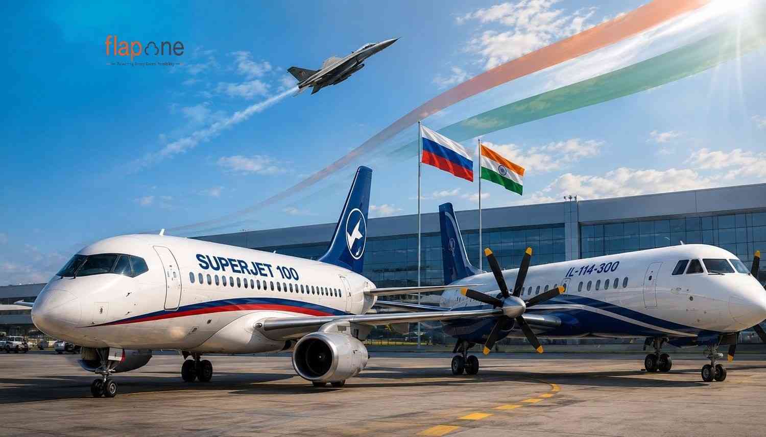 Russia’s Superjet 100 and Il-114-300 Passenger Aircraft to be Showcased for the First Time in Wings India 2026
