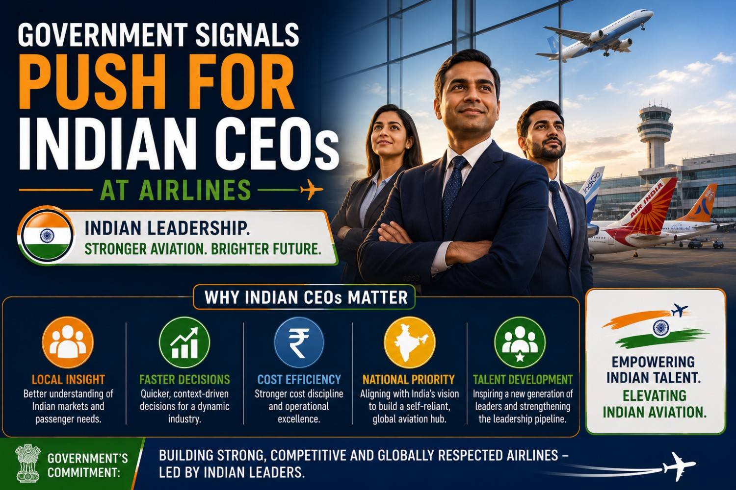 Government Signals Push for Indian CEOs at Airlines